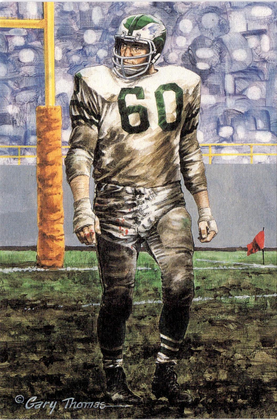 1992 Goal Line Hall of Fame Art Collection #94 Chuck Bednarik #/5000