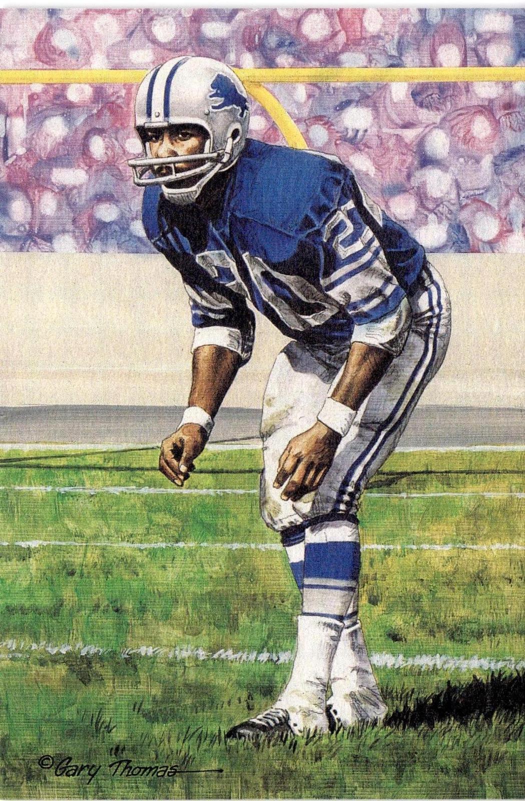 1992 Goal Line Hall of Fame Art Collection #92 Lem Barney #/5000