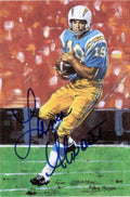 1989 Goal Line Hall of Fame Art Collection #1 Lance Alworth  AUTO #/5000