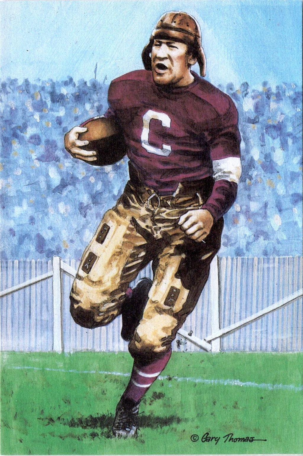 1989 Goal Line Hall of Fame Art Collection #27 Jim Thorpe #/5000