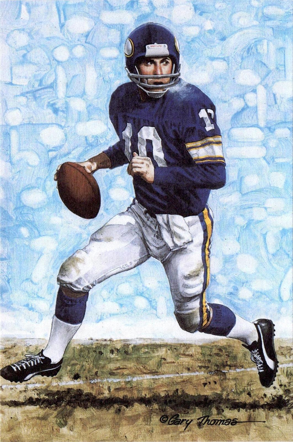 1989 Goal Line Hall of Fame Art Collection #26 Fran Tarkenton #/5000
