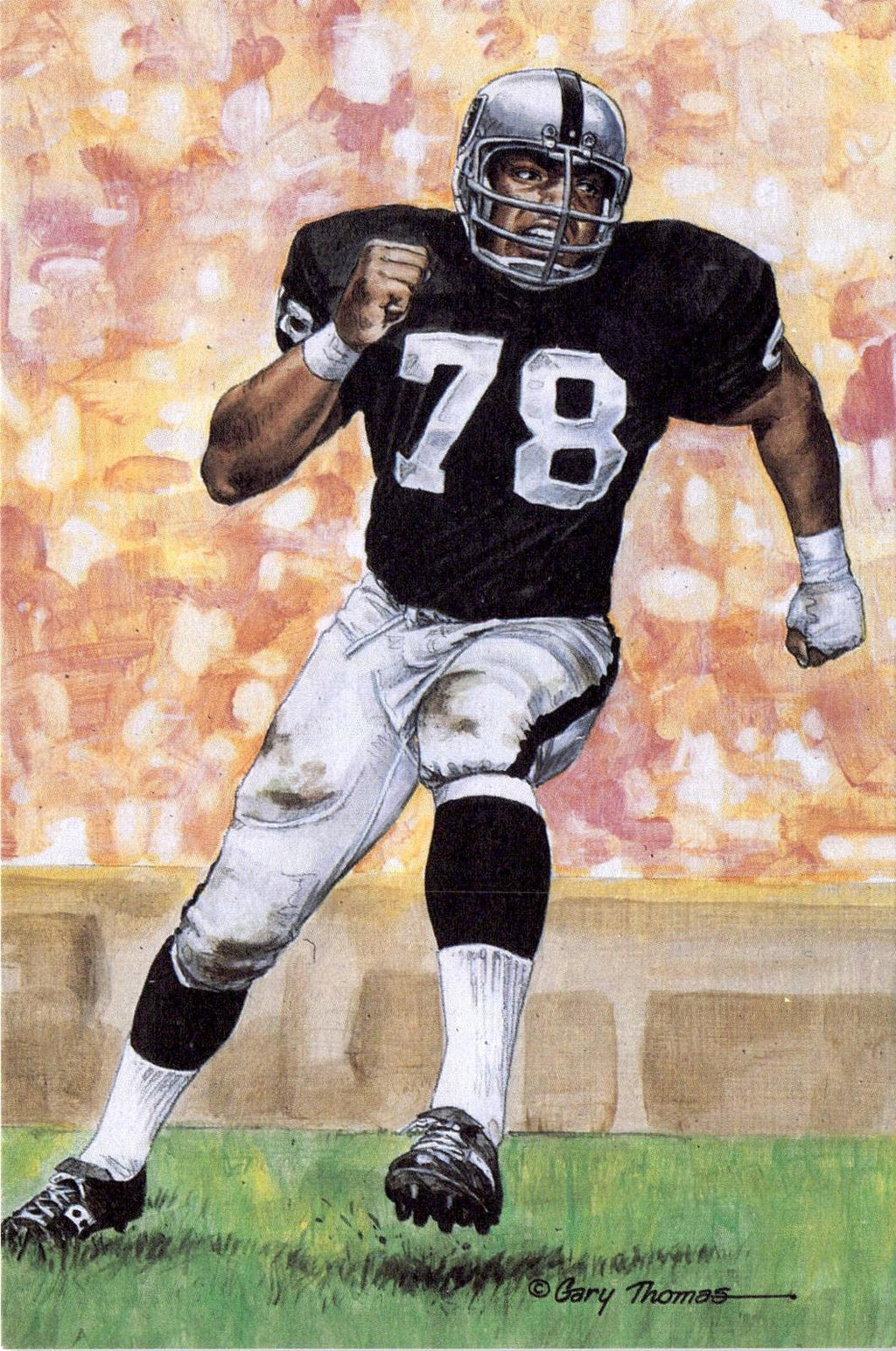 1989 Goal Line Hall of Fame Art Collection #25 Art Shell #/5000