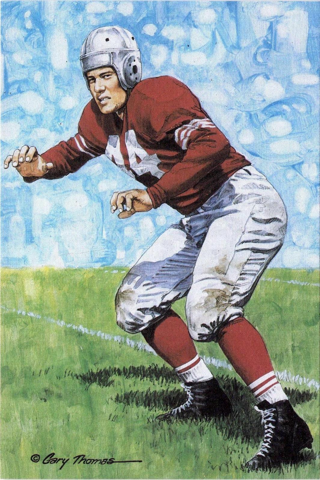1989 Goal Line Hall of Fame Art Collection #17 Frank Kinard #/5000