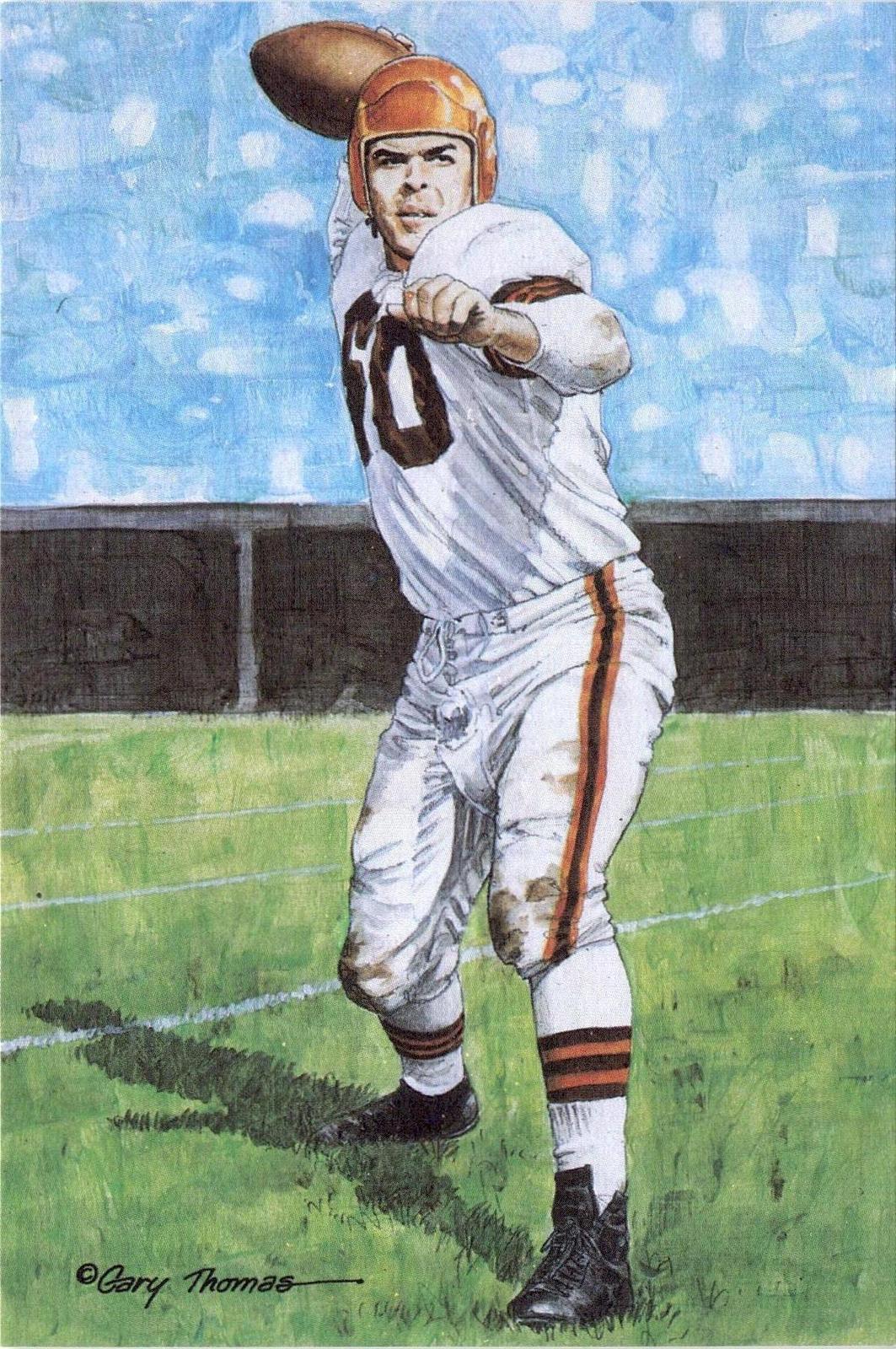 1989 Goal Line Hall of Fame Art Collection #11 Otto Graham #/5000