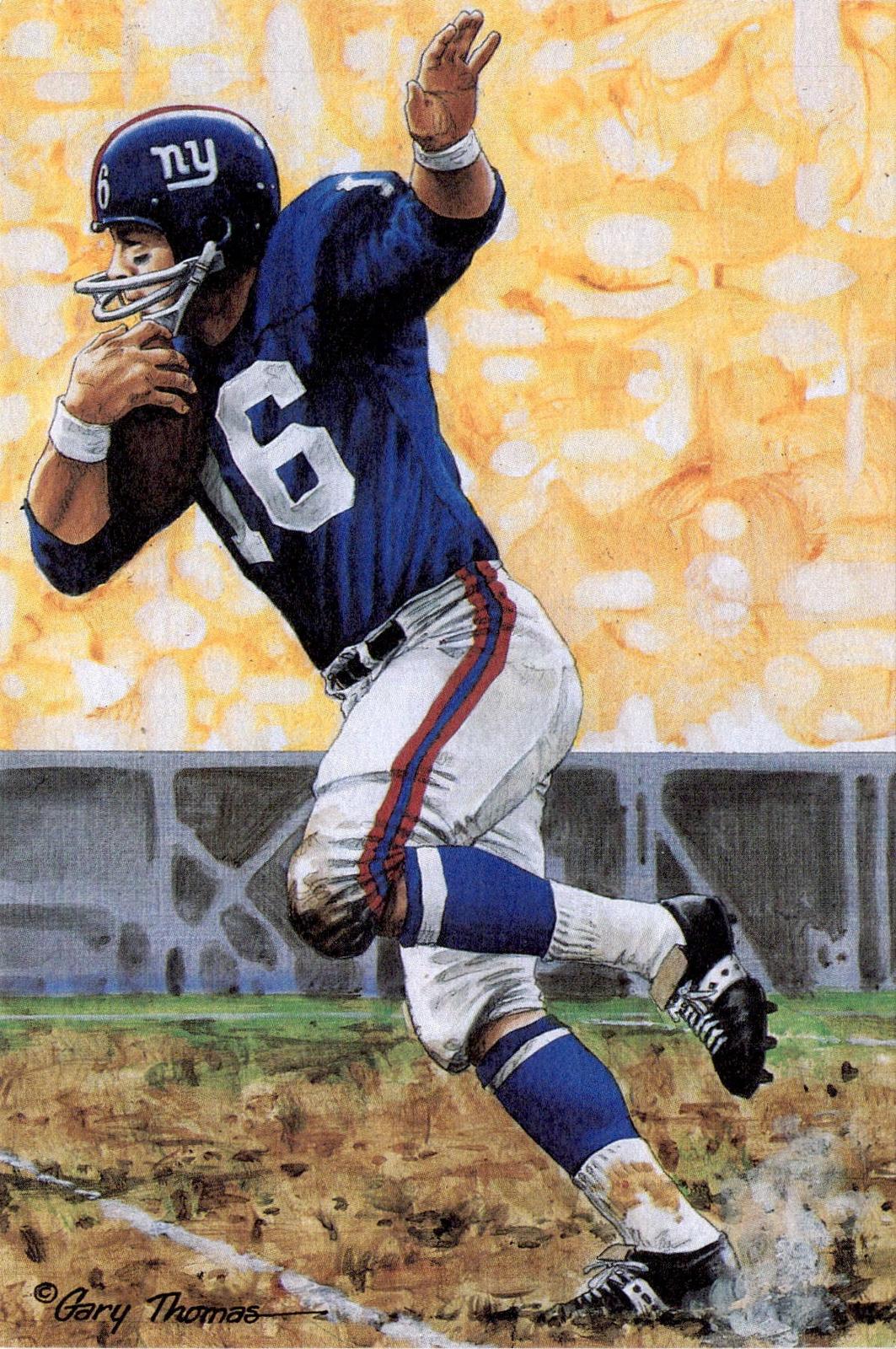 1989 Goal Line Hall of Fame Art Collection #10 Frank Gifford #/5000