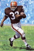 1989 Goal Line Hall of Fame Art Collection #6 Jim Brown #/5000