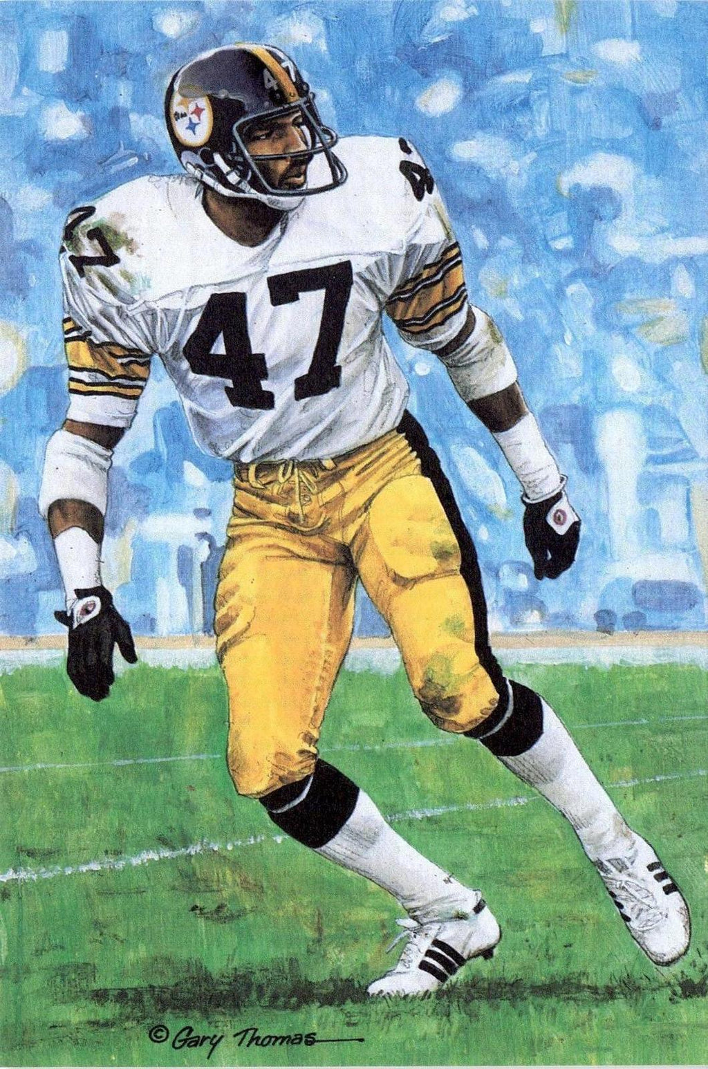 1989 Goal Line Hall of Fame Art Collection #4 Mel Blount #/5000