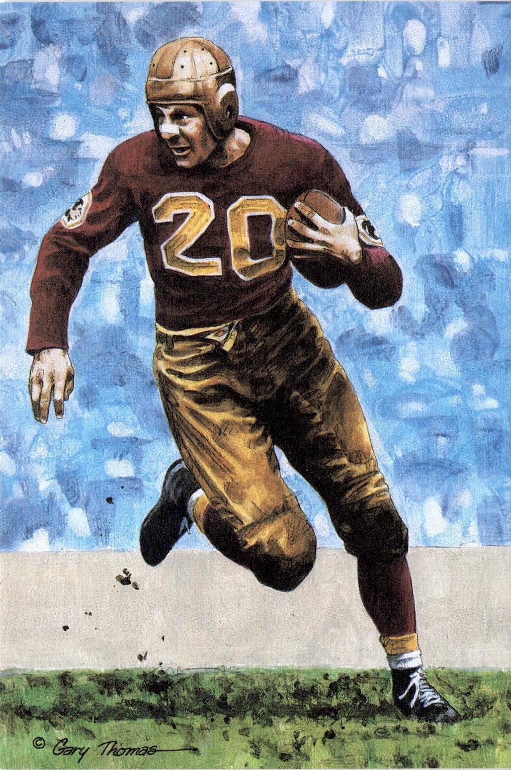 1989 Goal Line Hall of Fame Art Collection #3 Cliff Battles #/5000