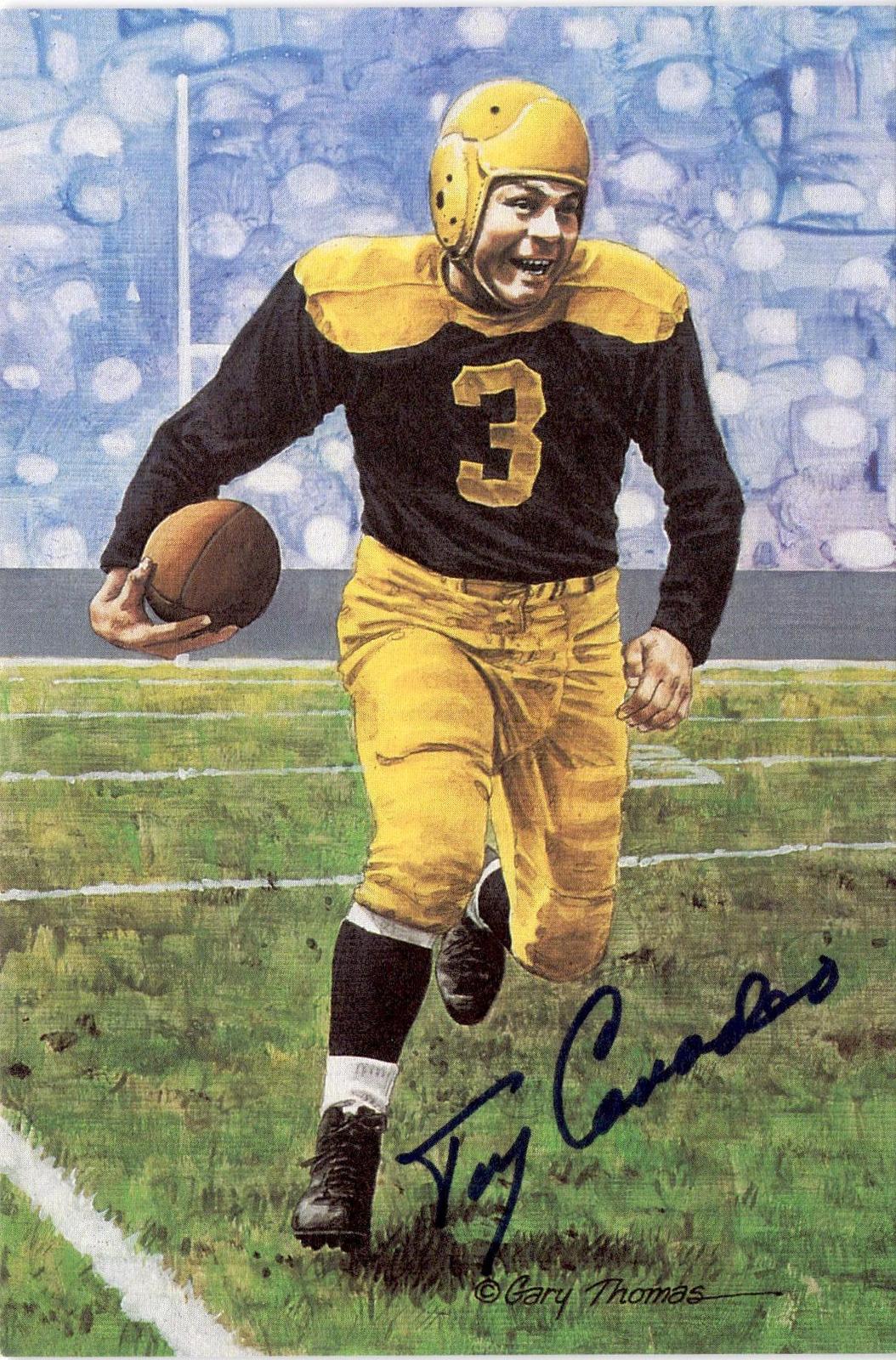 1991 Goal Line Hall of Fame Art Collection #65 Tony Canadeo AUTO #/5000