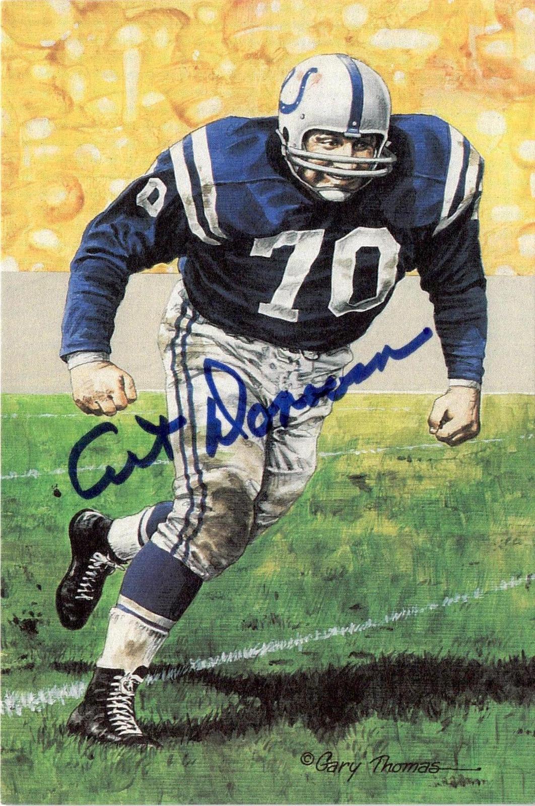 1991 Goal Line Hall of Fame Art Collection #66 Art Donovan AUTO #/5000