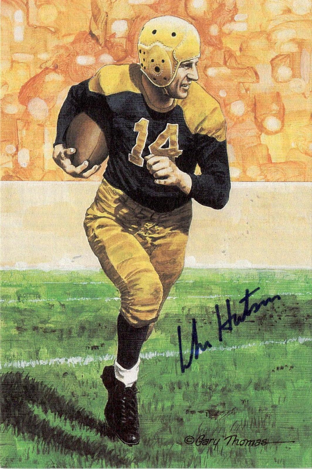 1991 Goal Line Hall of Fame Art Collection #71 Don Hutson AUTO #/5000