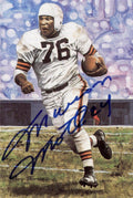1991 Goal Line Hall of Fame Art Collection #80 Marion Motley AUTO #/5000