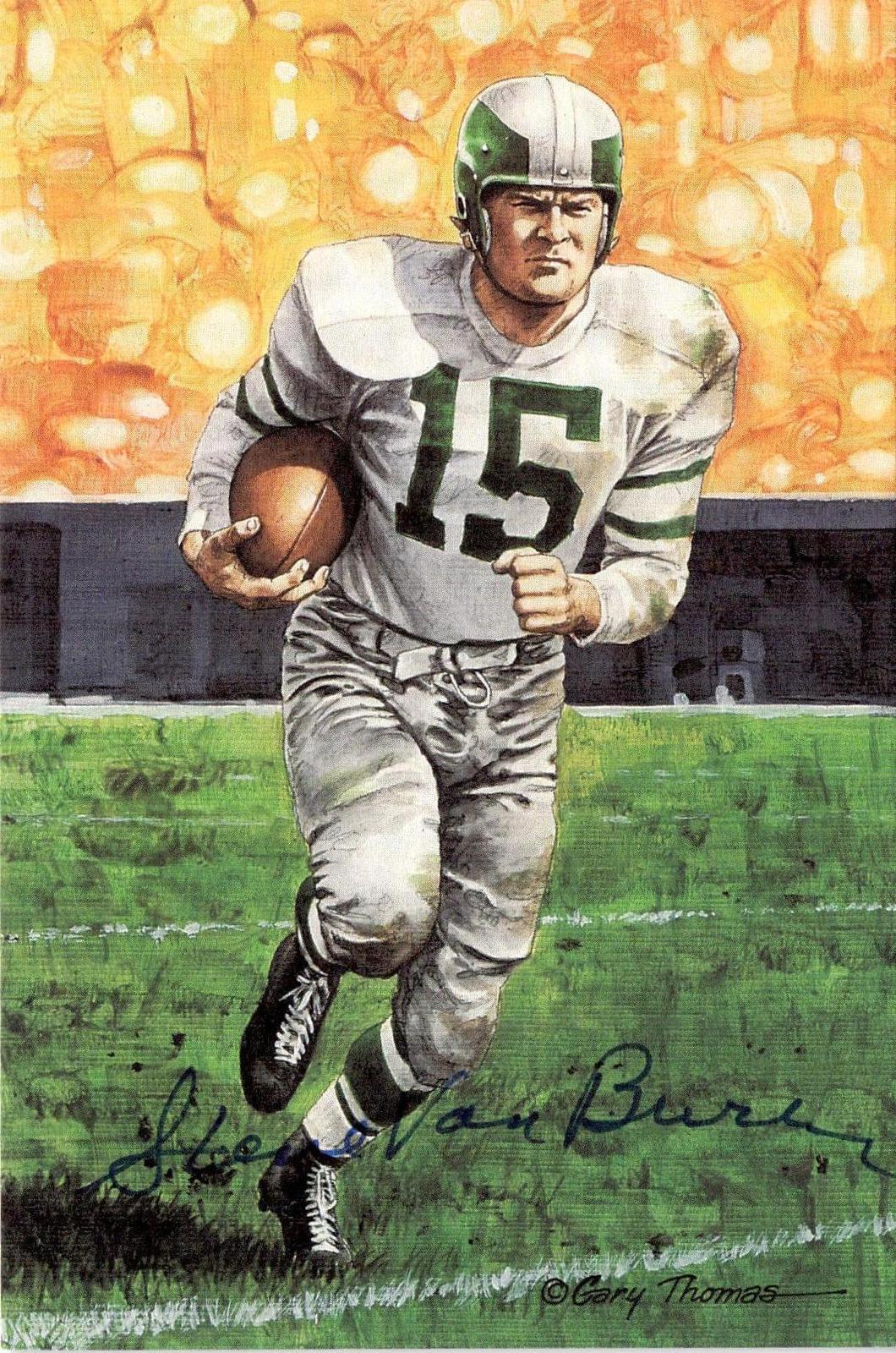 1991 Goal Line Hall of Fame Art Collection #90 Steve Van Buren AUTO #/5000