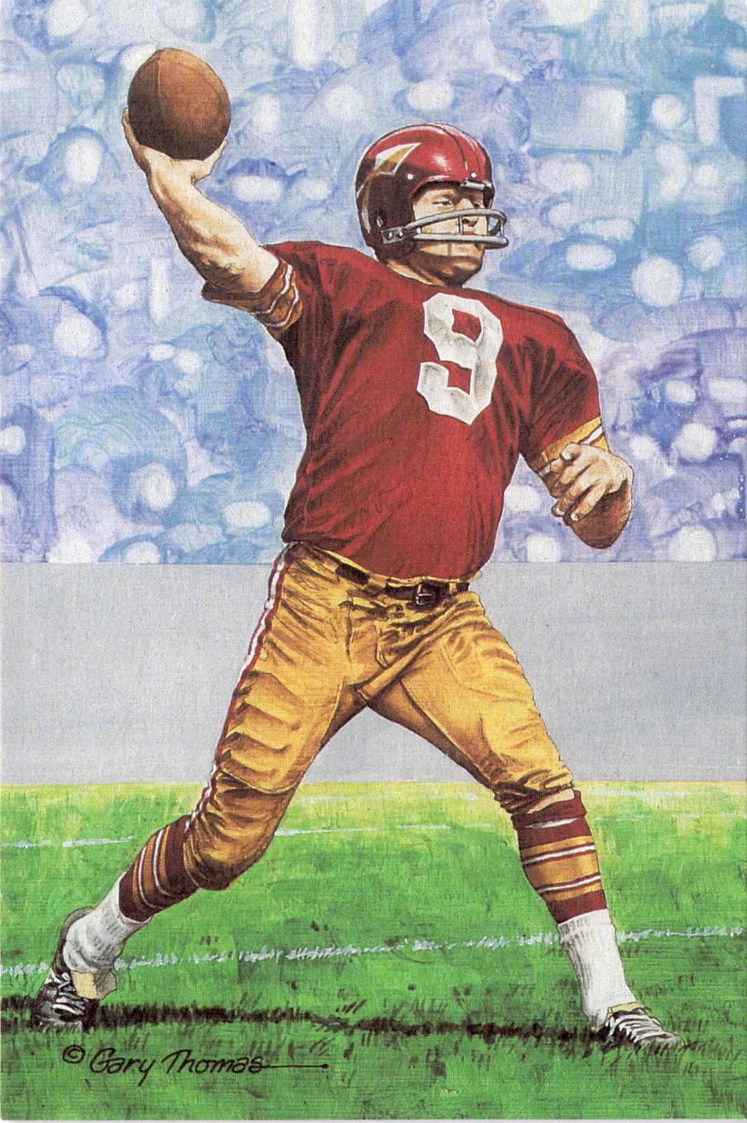 1991 Goal Line Hall of Fame Art Collection #74 Sonny Jurgensen #/5000