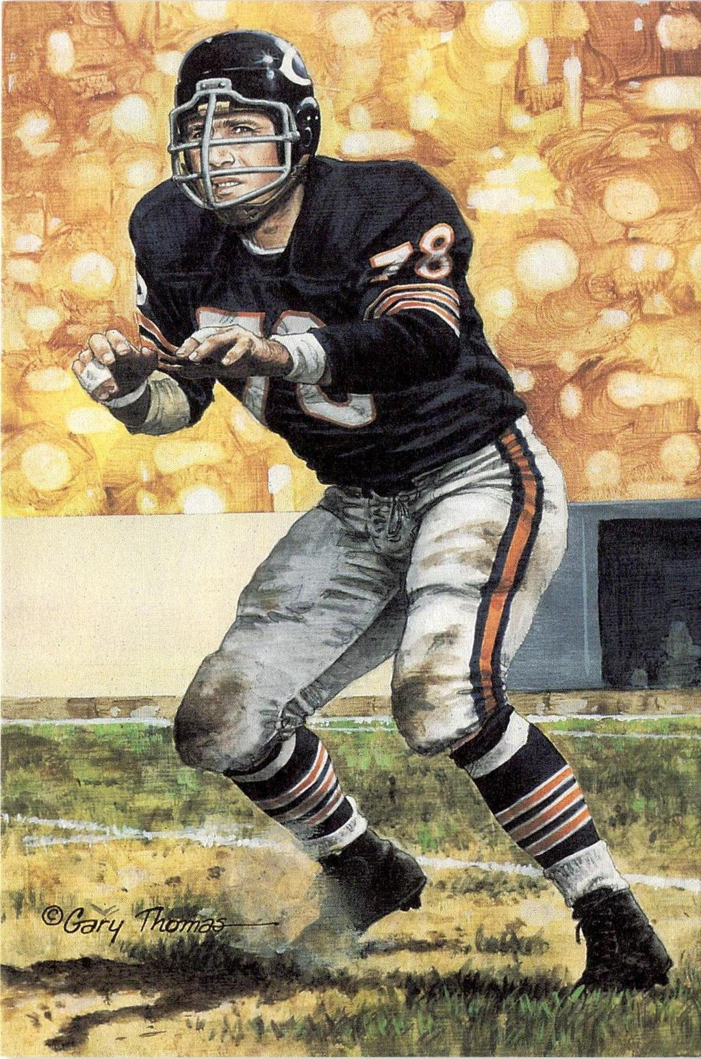1991 Goal Line Hall of Fame Art Collection #73 Stan Jones #/5000