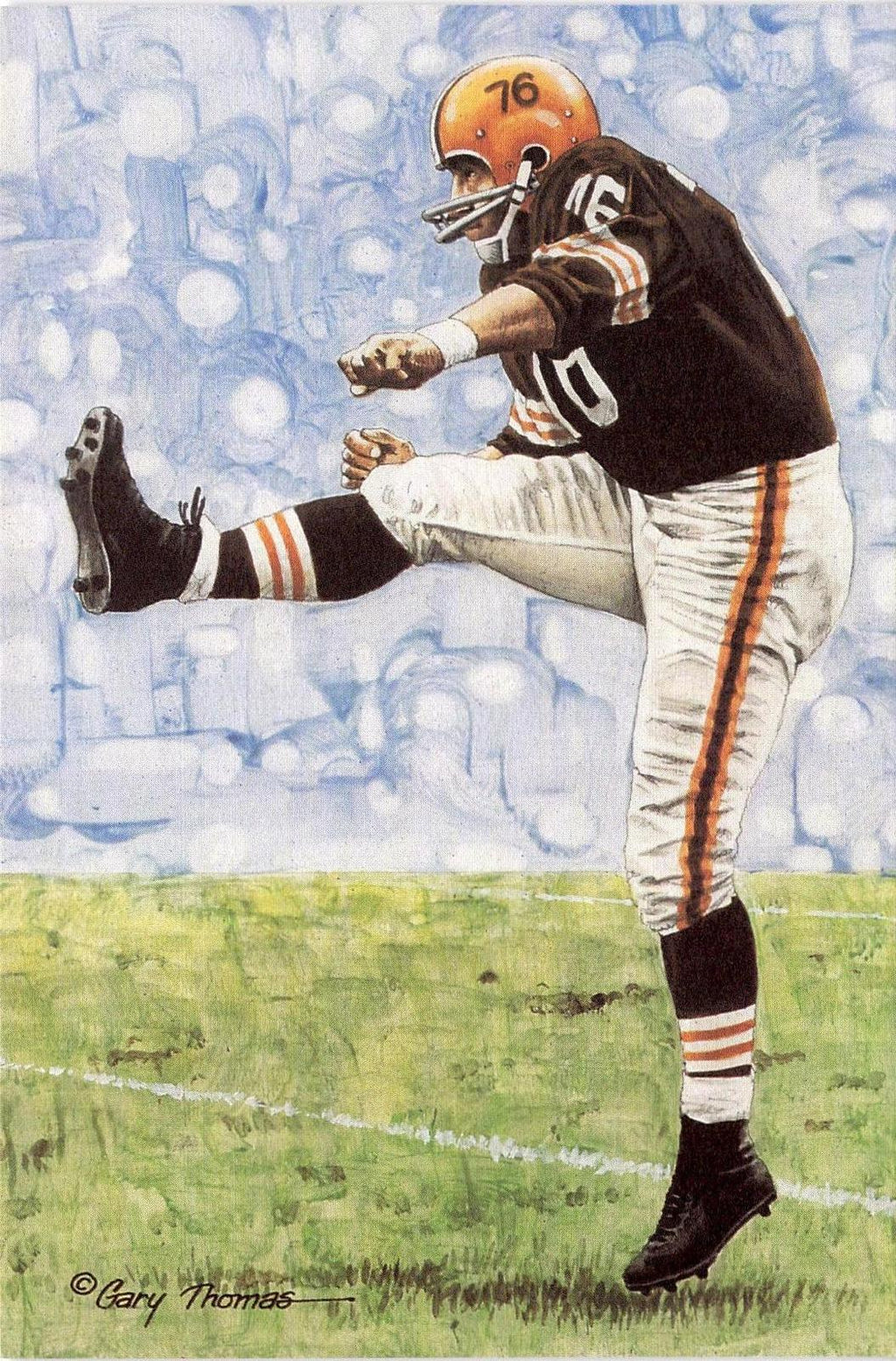 1991 Goal Line Hall of Fame Art Collection #69 Lou Groza #/5000
