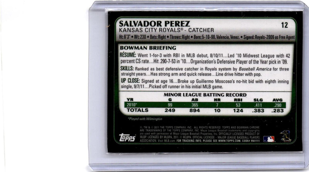 2011 Bowman Draft Picks & Prospects #12 Salvador Perez Chrome