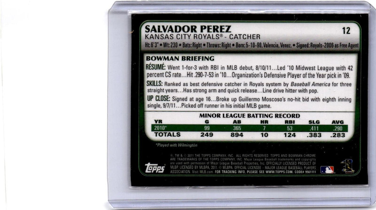 2011 Bowman Draft Picks & Prospects #12 Salvador Perez Chrome