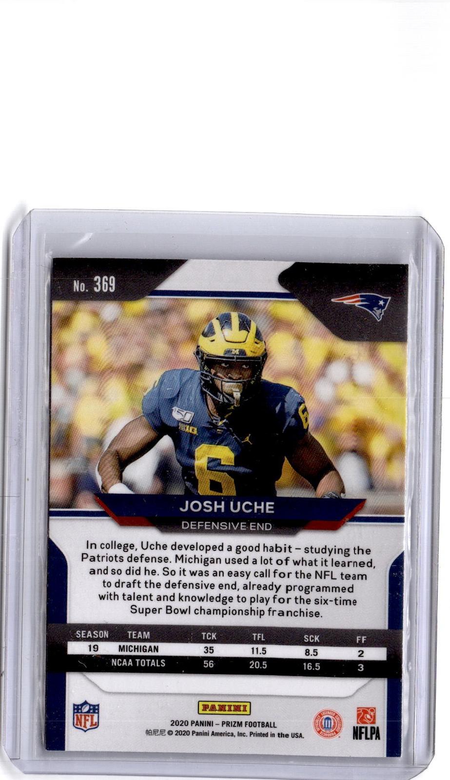 2020 Panini Prizm #369 Josh Uche college Uni SP