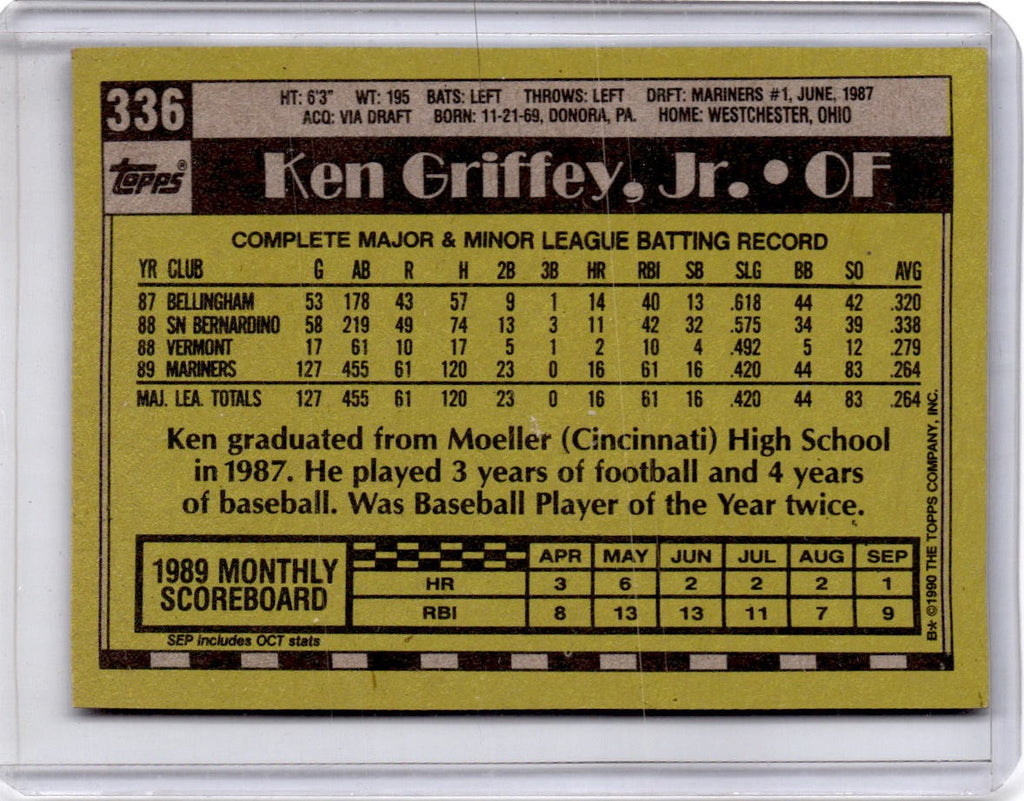 1990 Topps #336 Ken Griffey, Jr.