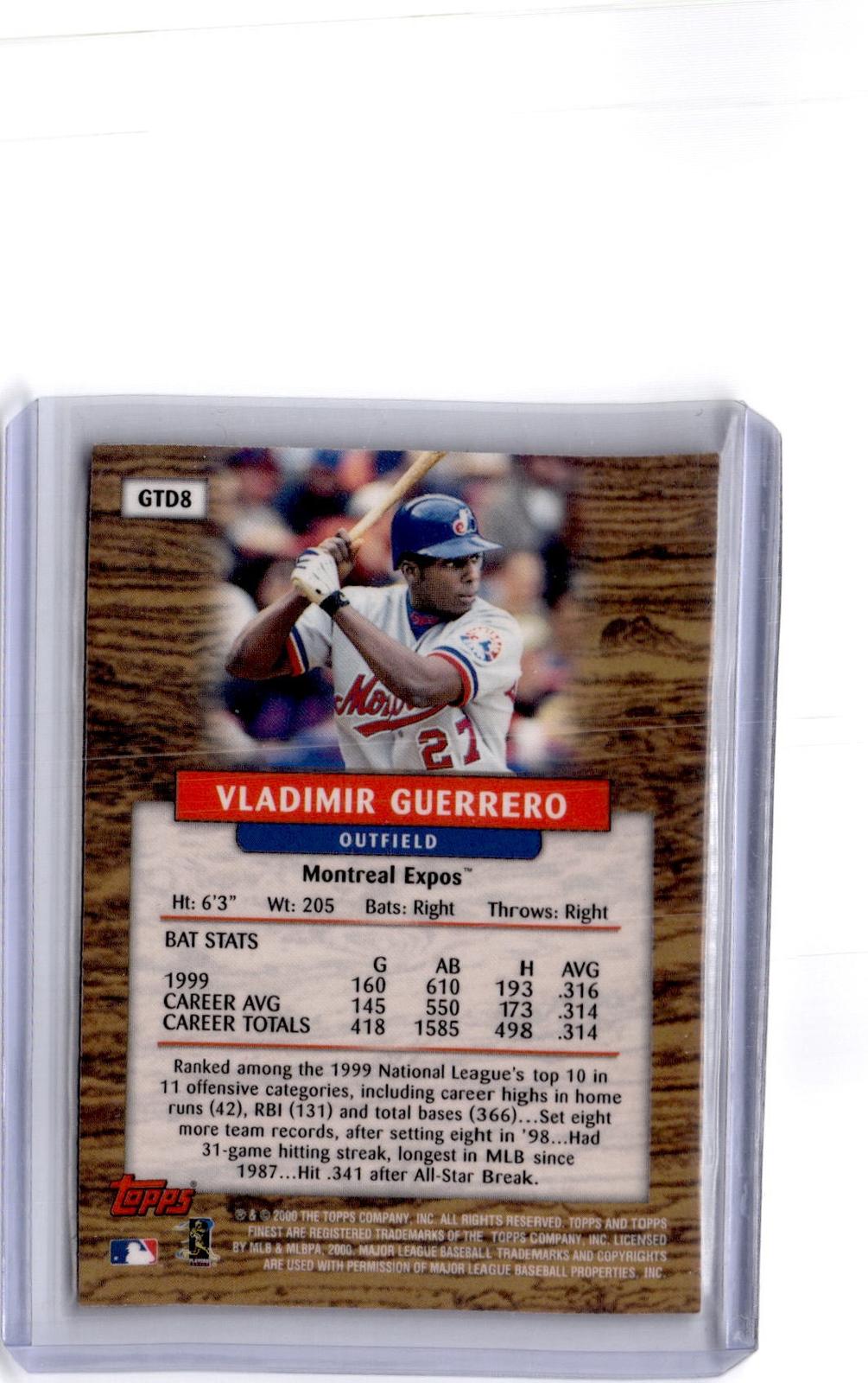 2000 Finest #GTD8 Vladimir Guerrero Going the Distance