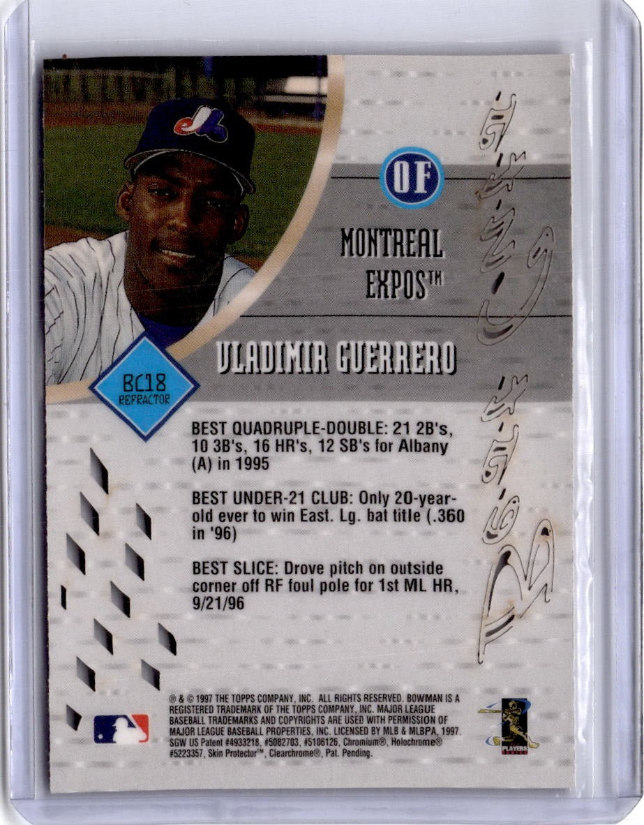1997 Bowman's Best #BC18 Vladimir Guerrero Best Cuts Refractor