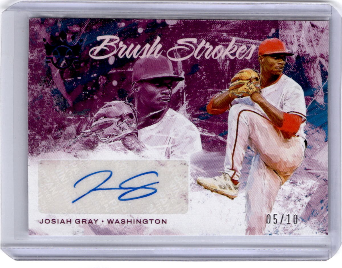 2022 Panini Diamond Kings #BS-JG Josiah Gray Brush Strokes Holo Silver #/99