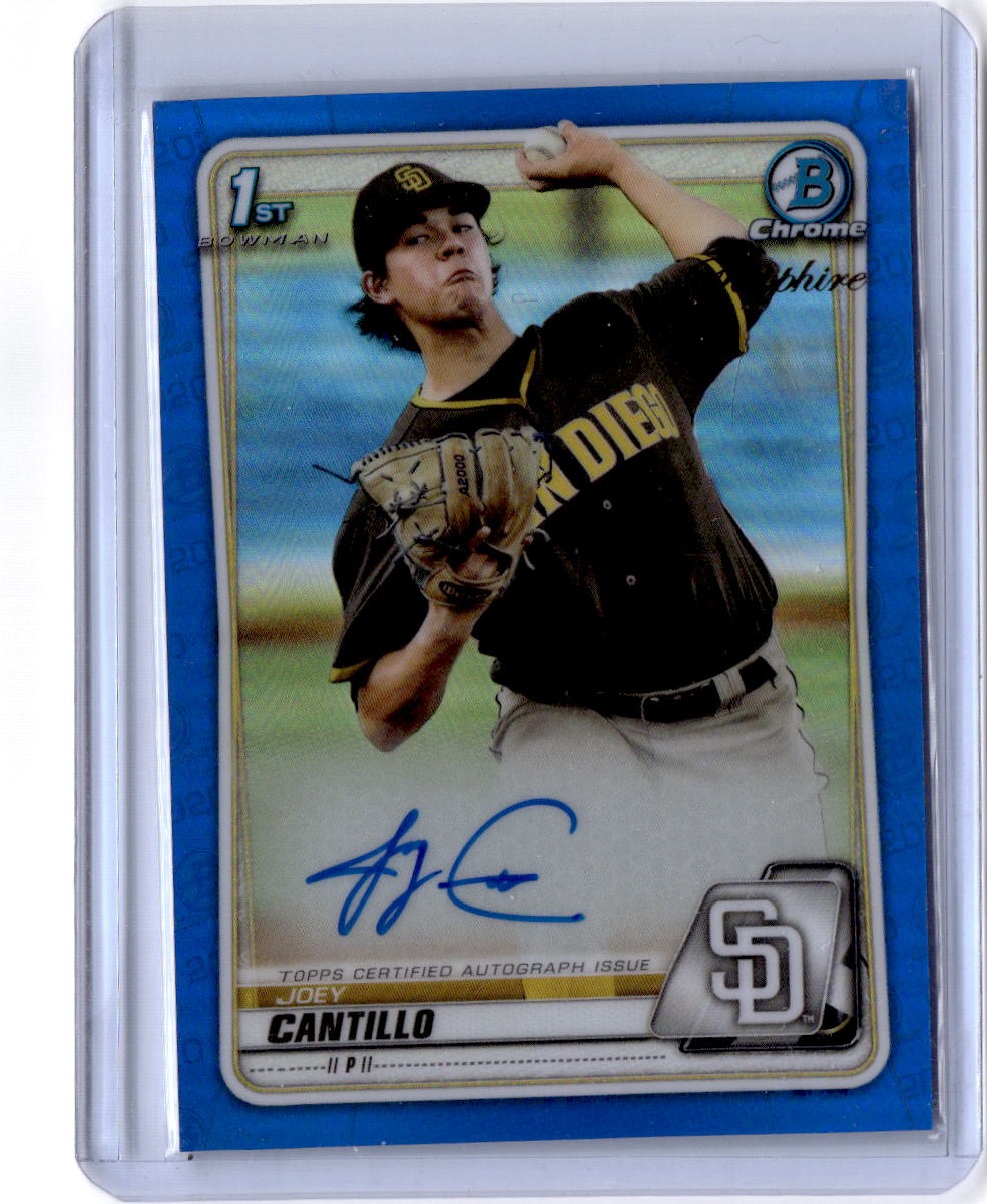 2020 Bowman Sapphire #BSPA-JC Joey Cantillo Autographs