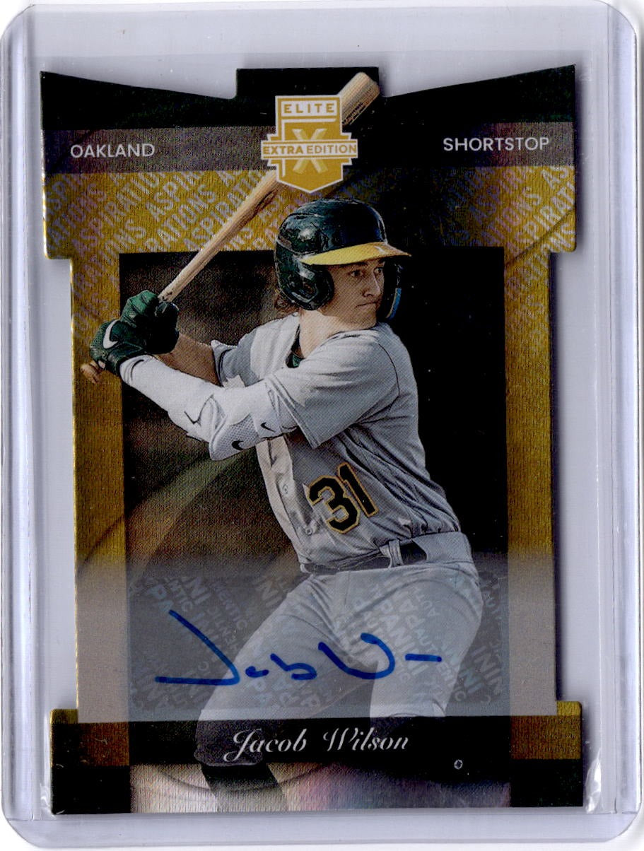 2023 Panini Elite Extra Edition Jacob Wilson Auto Aspirations Die Cut Gold #/24