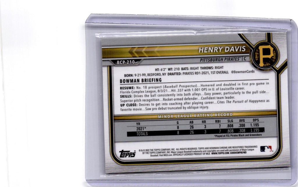 2022 Bowman Sapphire Edition #BCP-148 Henry Davis Purple #/25