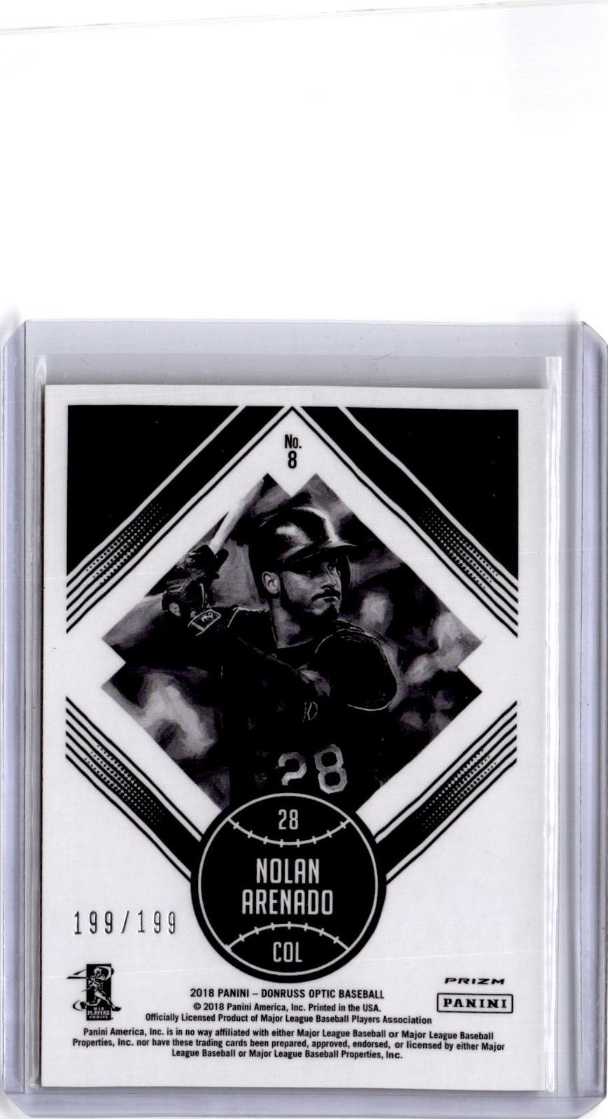 2018 Donruss Optic #8 Nolan Arenado Orange #/199