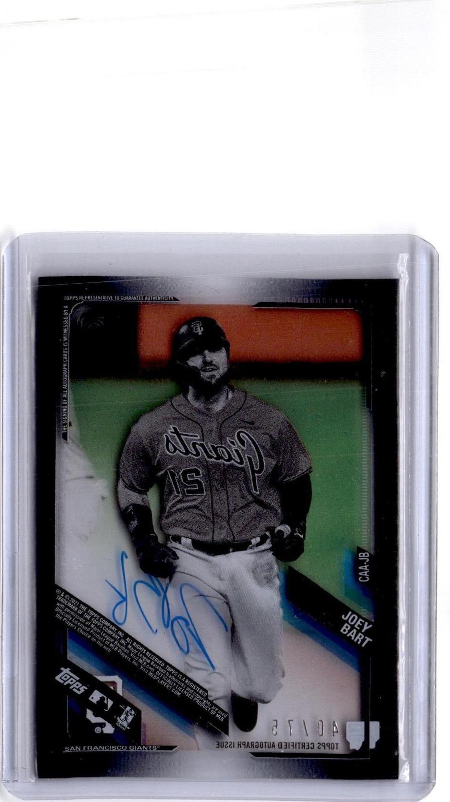 2021 Topps Clearly Authentic #CAA-JB Joey Bart Black #/75