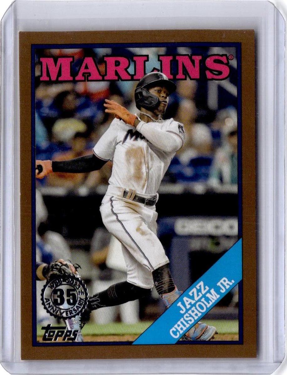 2023 Topps Jazz Chisholm Jr. 1988 Topps Baseball 35th Anniversary Gold #/75