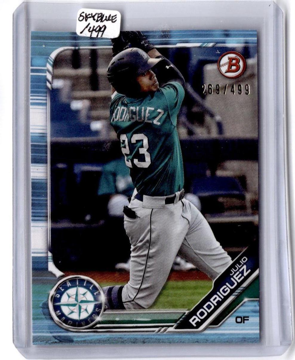 2019 Bowman Draft #BD-60 Julio Rodriguez Sky Blue #/499