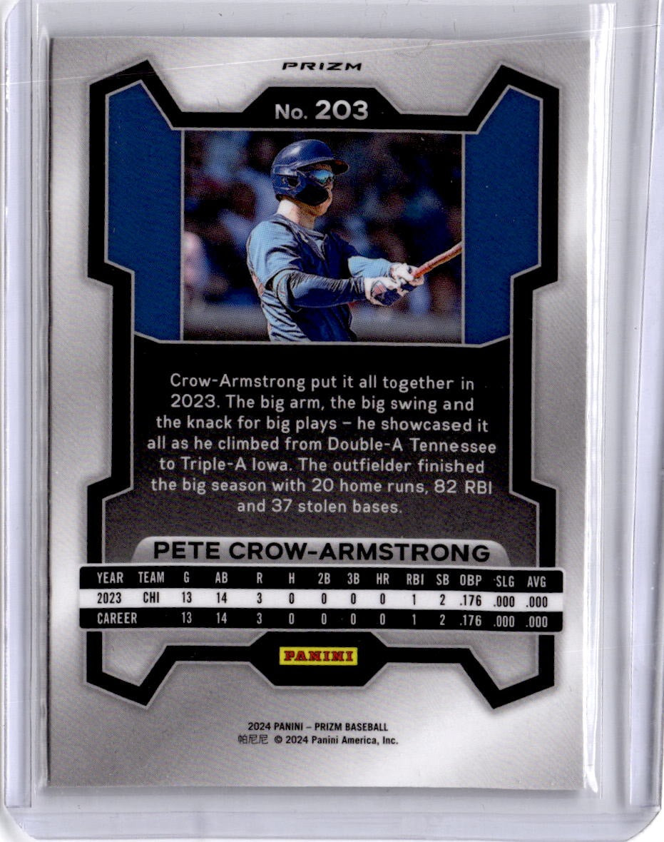 2024 Panini Prizm #203 Pete Crow-Armstrong Silver Prizm
