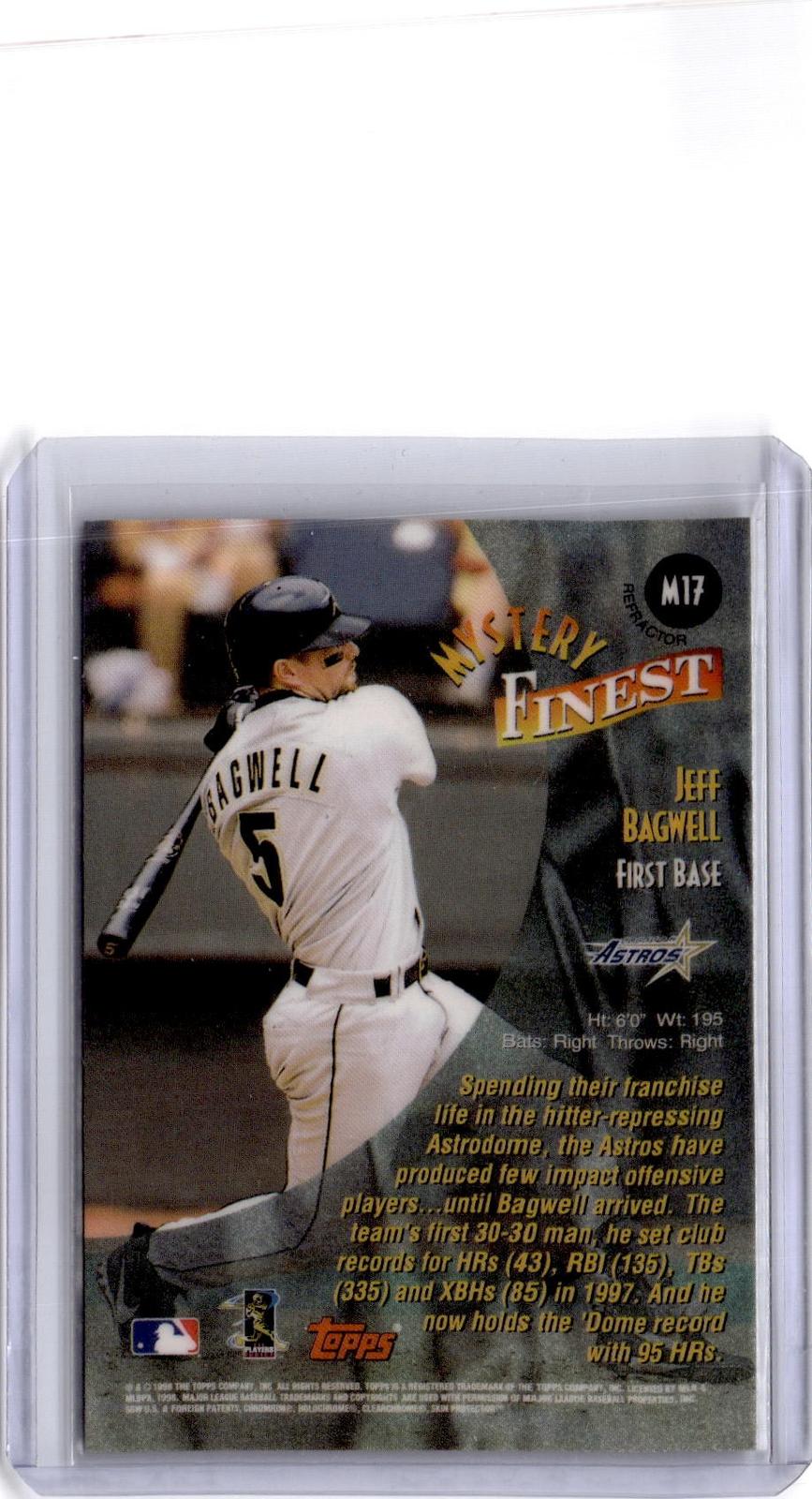 1998 Topps #M17 Jeff Bagwell Mystery Finest Borderless Refractor