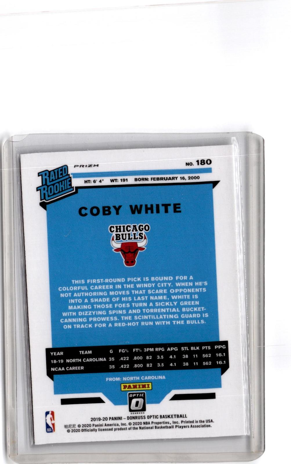 2019-20 Donruss Optic #180 Coby White Fast Break Holo