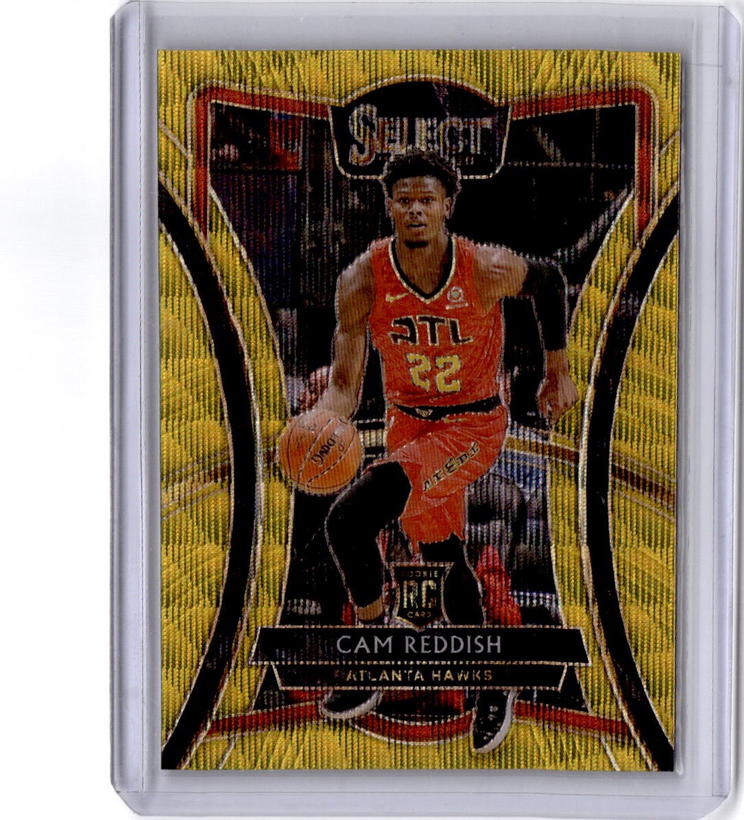 2019-20 Panini Select #144 Cam Reddish Gold Wave Prizm