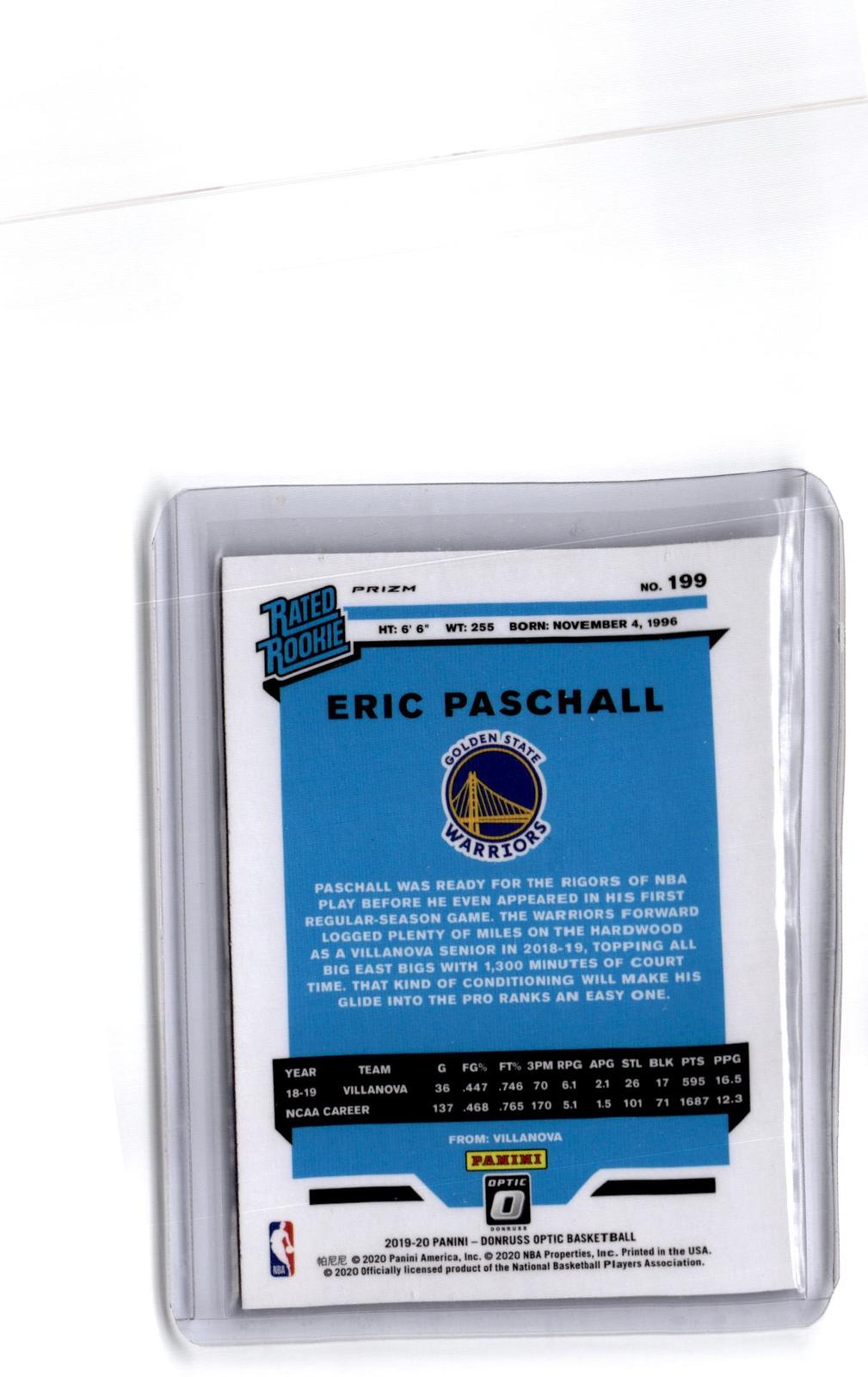2019-20 Donruss Optic #199 Eric Paschall Fast Break Holo
