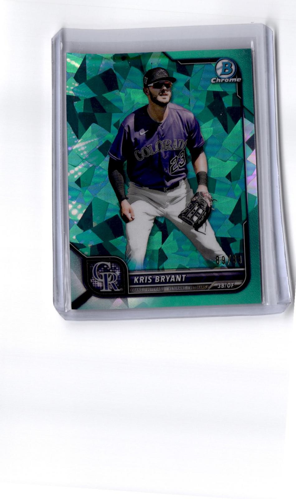 2022 Bowman Chrome Sapphire Edition #72 Kris Bryant Aqua #/99