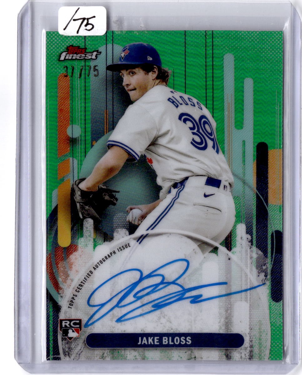 2025 Finest #FA-JBL Jake Bloss Finest Autographs Refractor Green/75