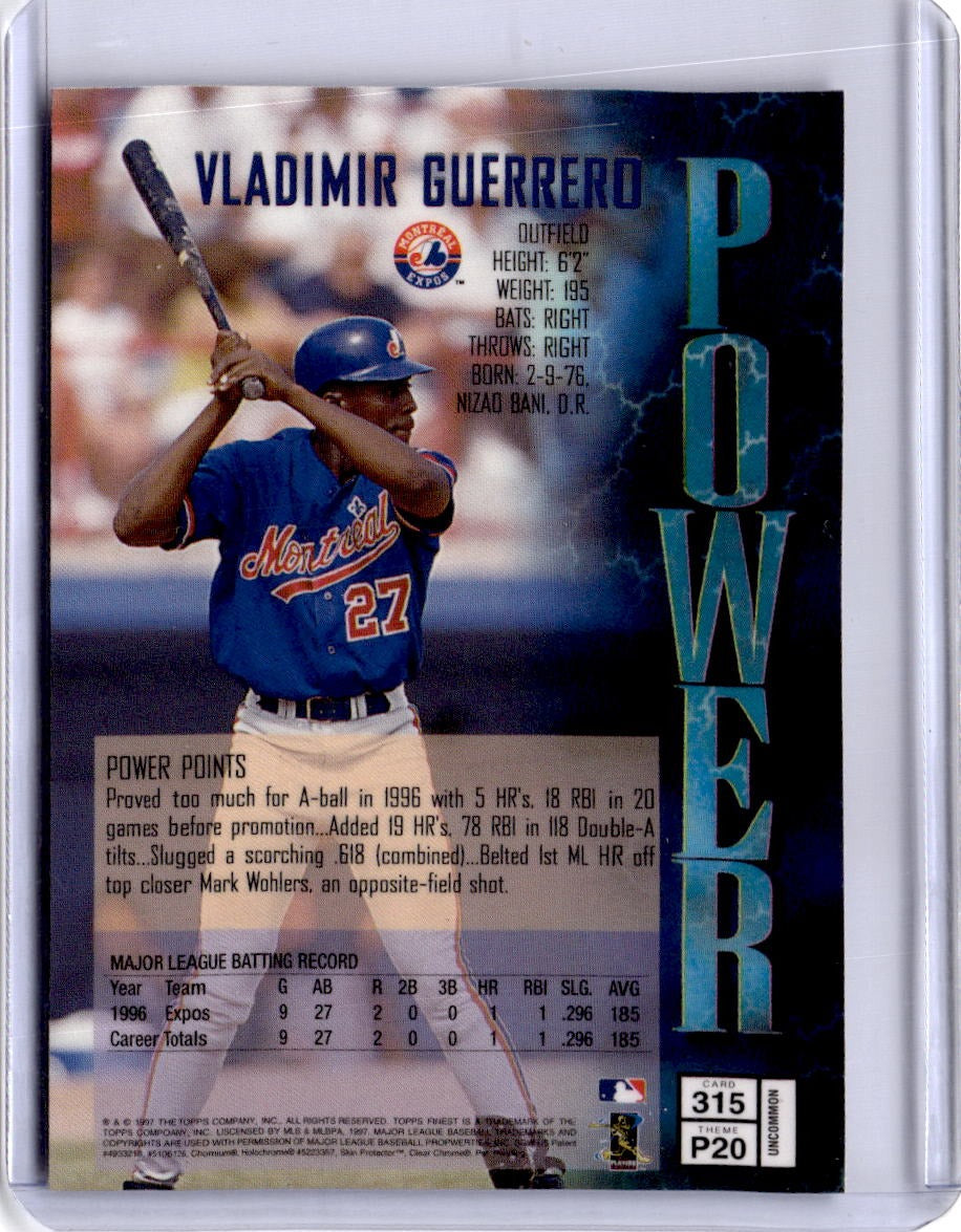 1997 Finest #315 Vladimir Guerrero Uncommon Silver