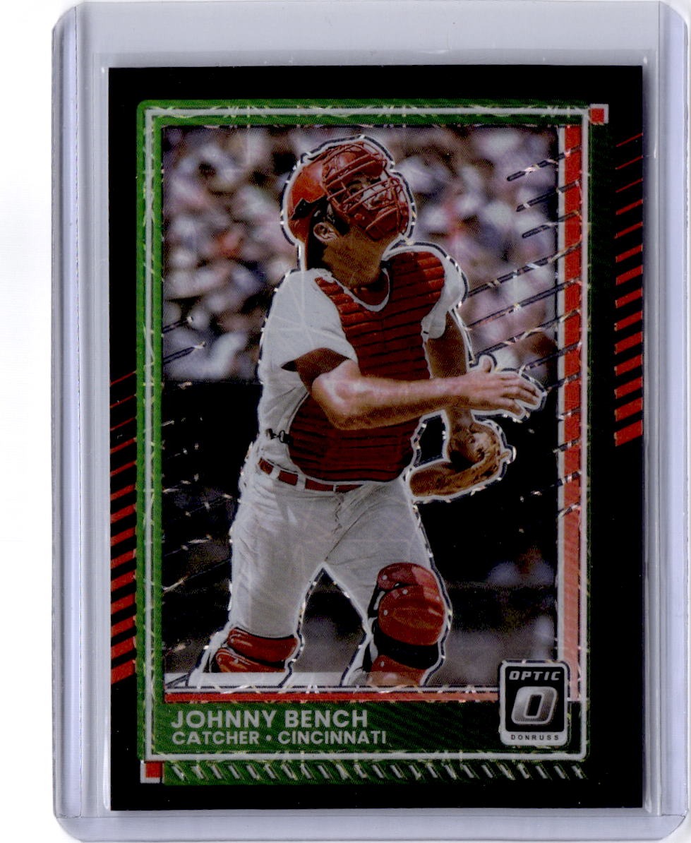 2025 Donruss #46 Johnny Bench Optic Black Velocity #/39