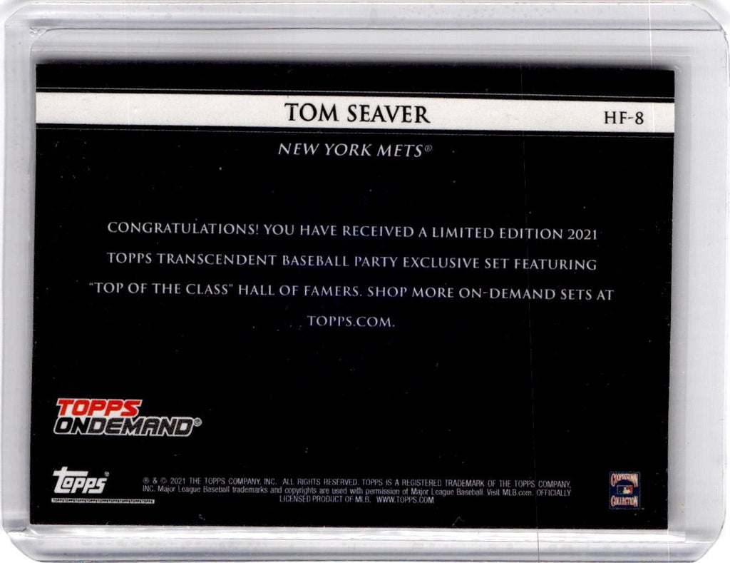 2021 Topps Transcendent Collection Party Top of the Class #HF-8 Tom Seaver #/50