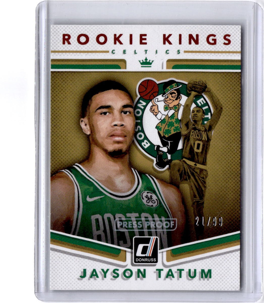 2017-18 Donruss #3 Jayson Tatum Rookie Kings Press Proof Orange #/99