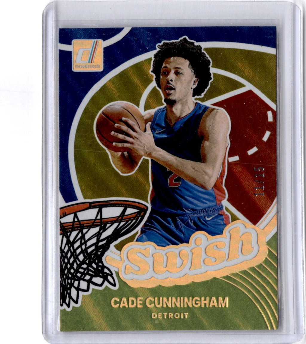 2025-26 Donruss #10 Cade Cunningham Swish Yellow Lava #/15