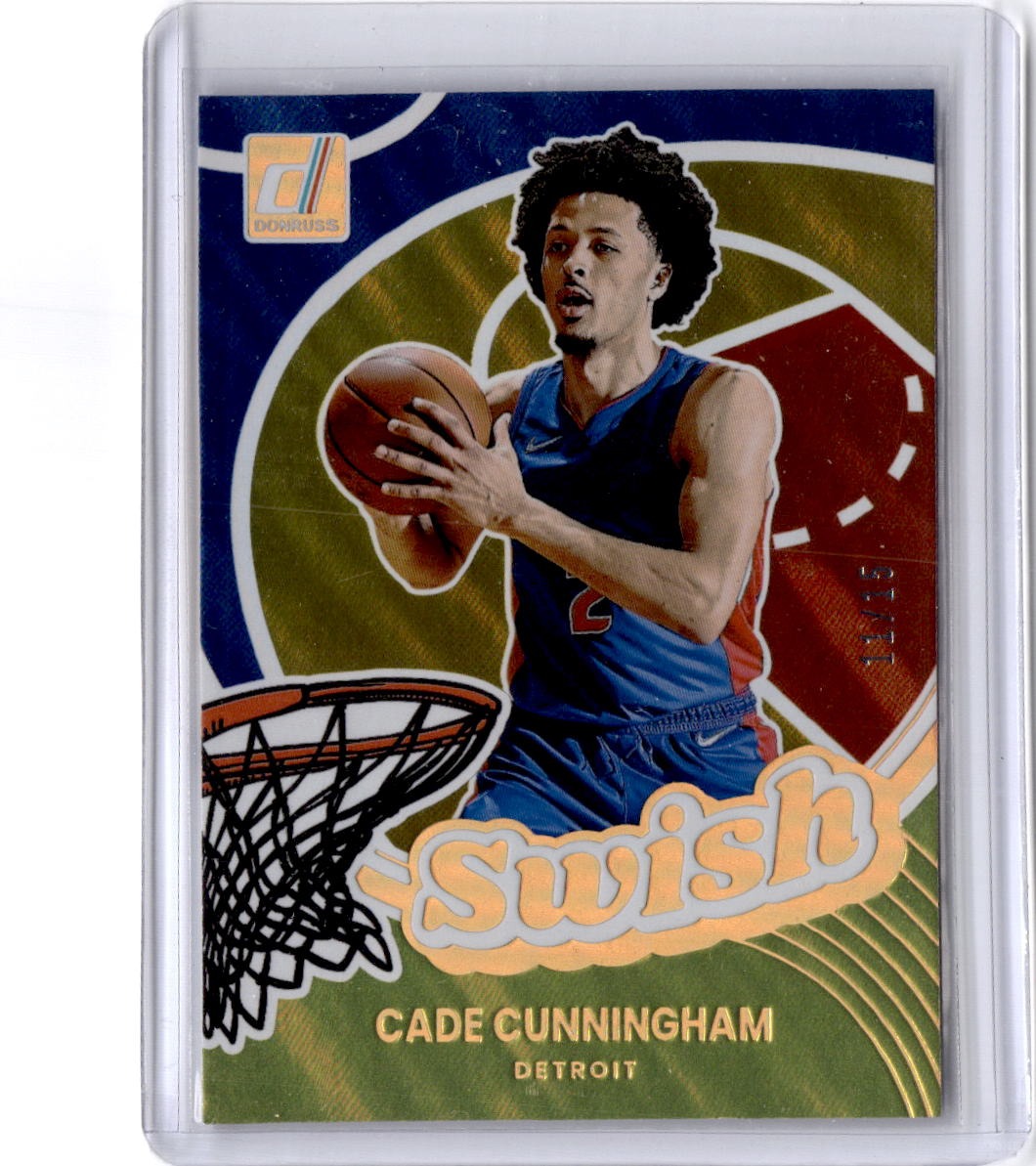 2025-26 Donruss #10 Cade Cunningham Swish Yellow Lava #/15