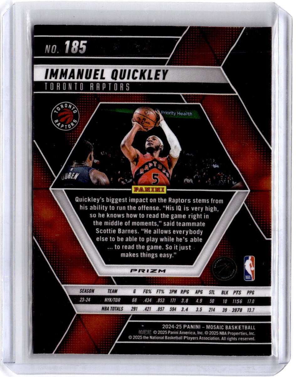 2024-25 Panini Mosaic #185 Immanuel Quickley Genesis Mosaic