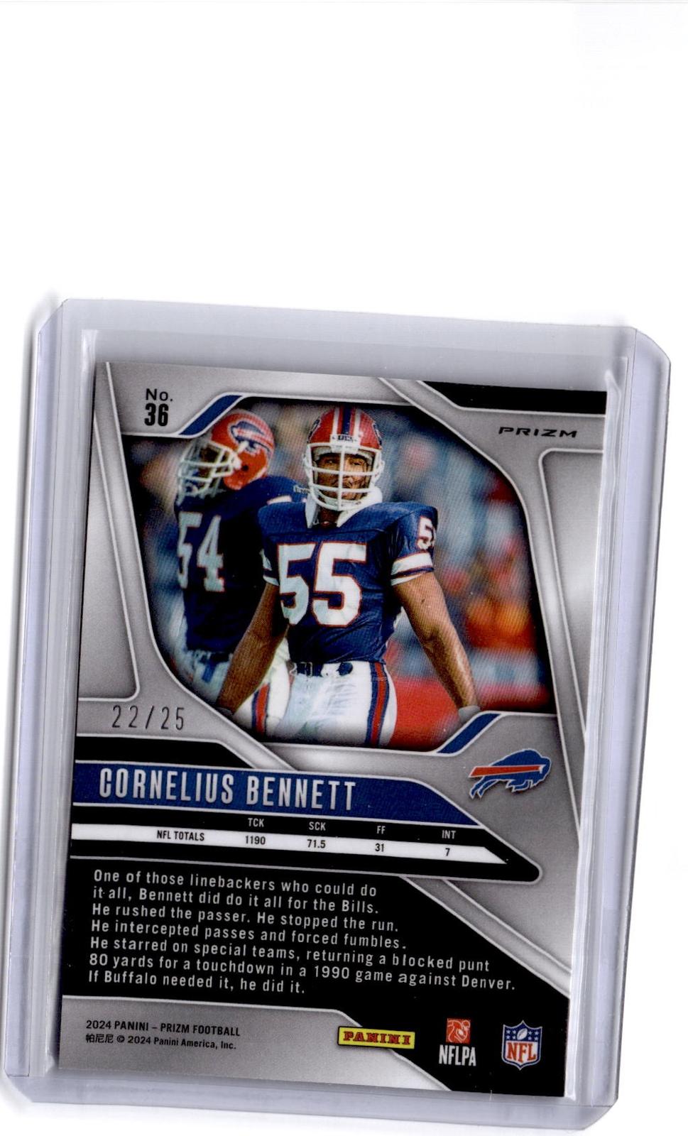 2024 Panini Prizm #36 Cornelius Bennett Navy Camo #/25