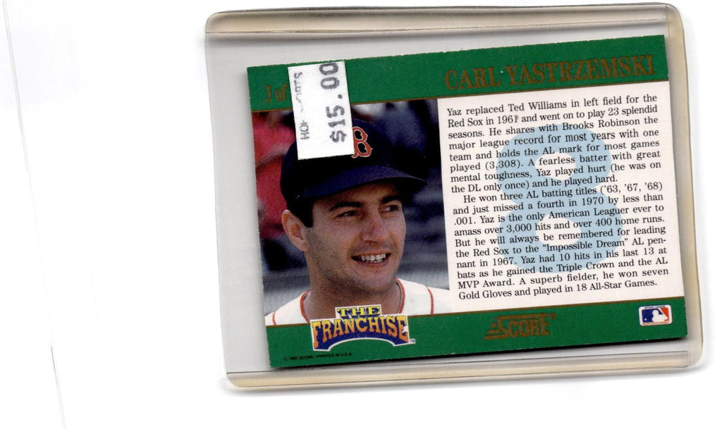 1992 Score #3 Carl Yastrzemski The Franchise